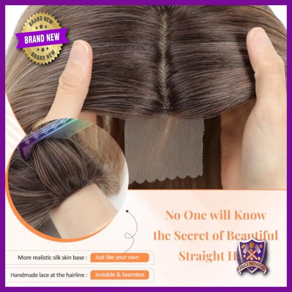 Synthetic Hair Topper 18 Inch for Thinning Hair with Clips main image 5